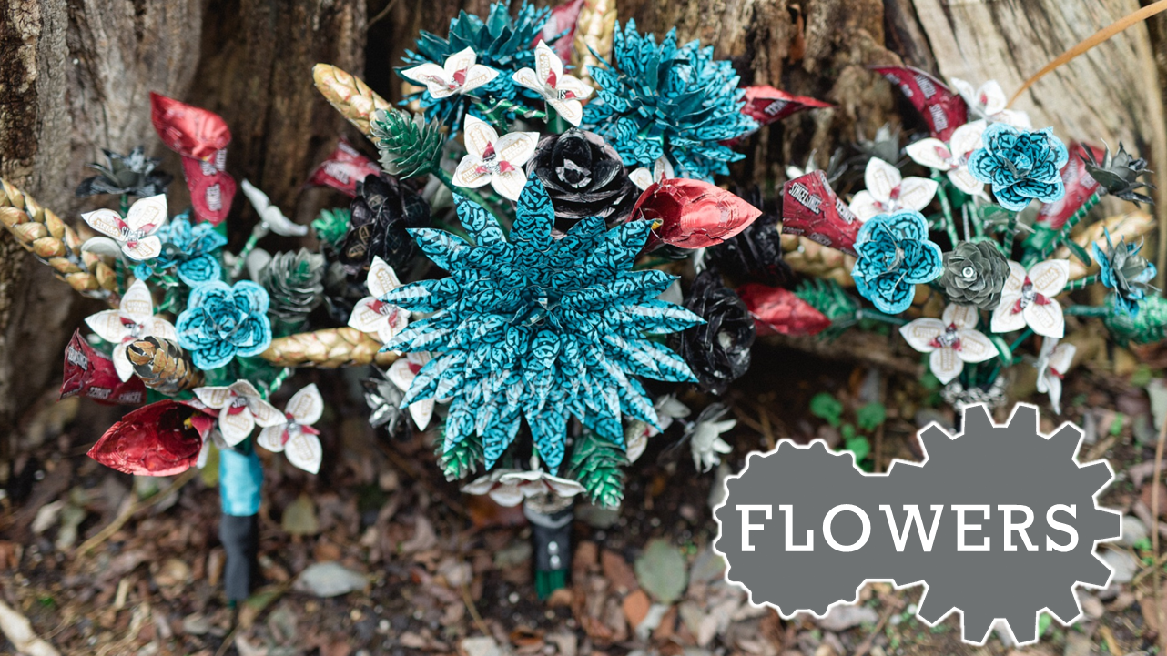 beer bottle cap flowers