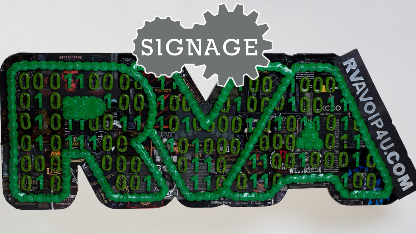 Bottle cap signage