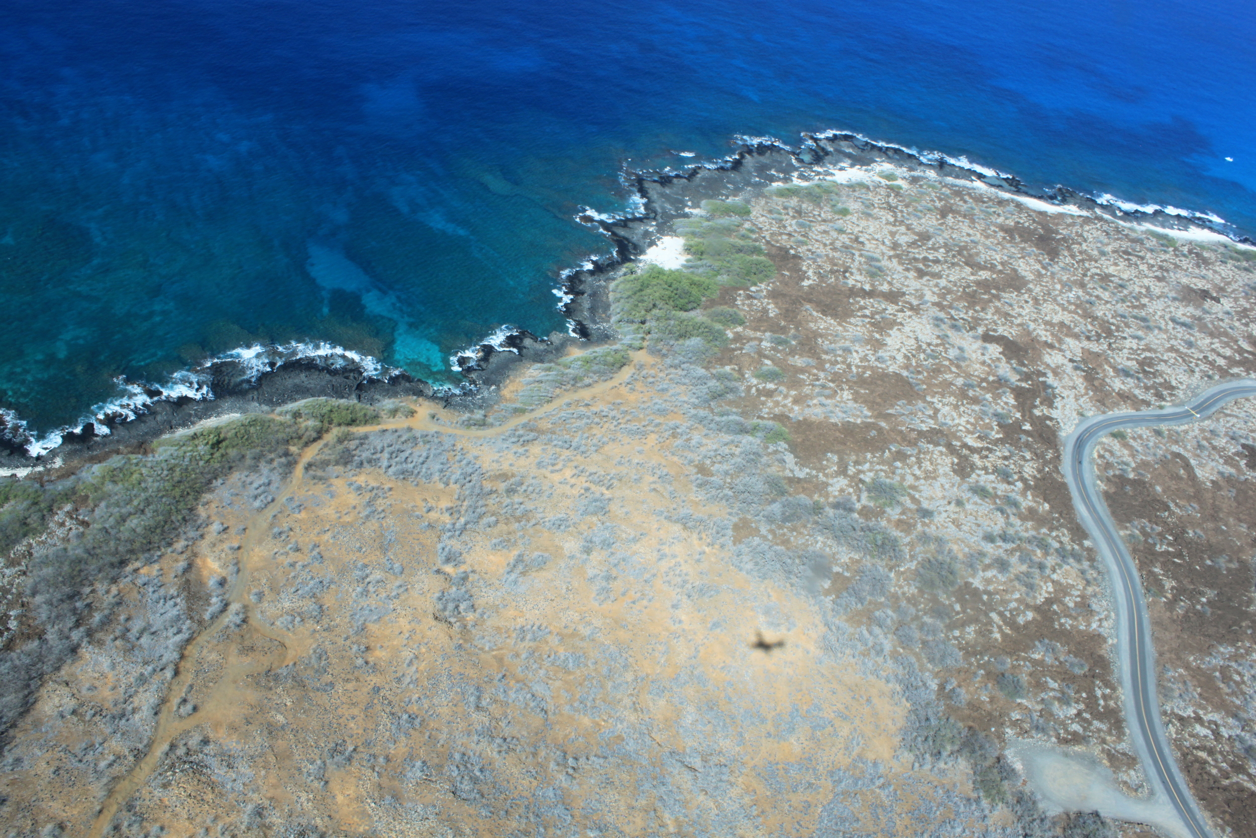 Flying over Kona, Hawaii