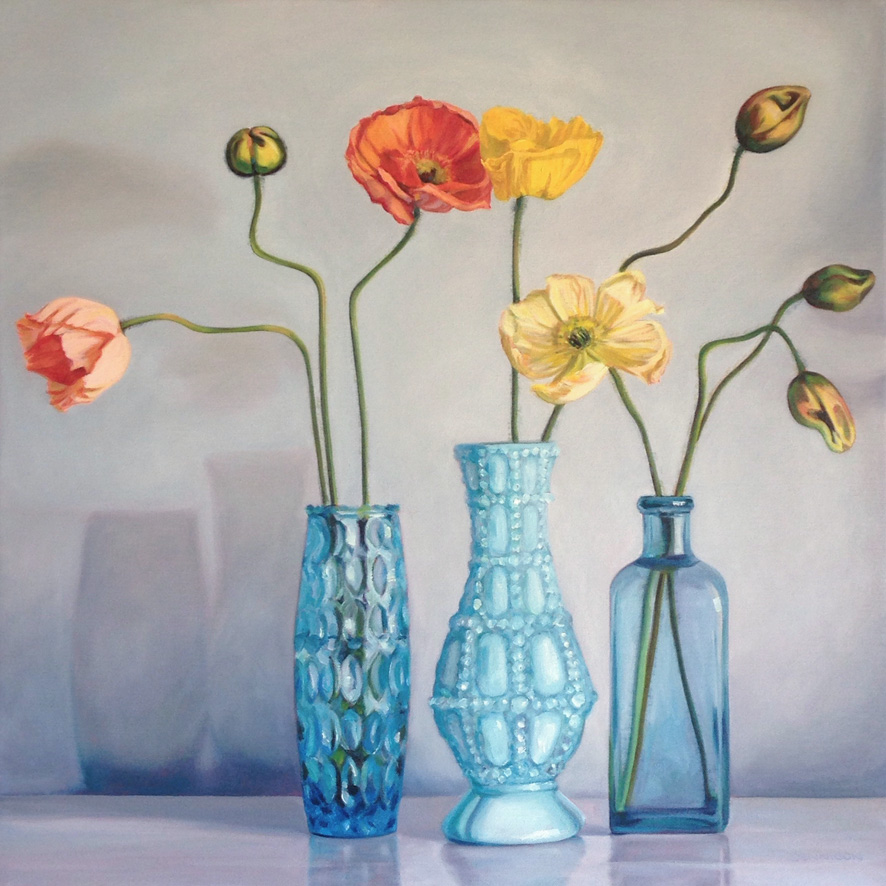 Poppies Oil on Canvas, 61cm x 61cm