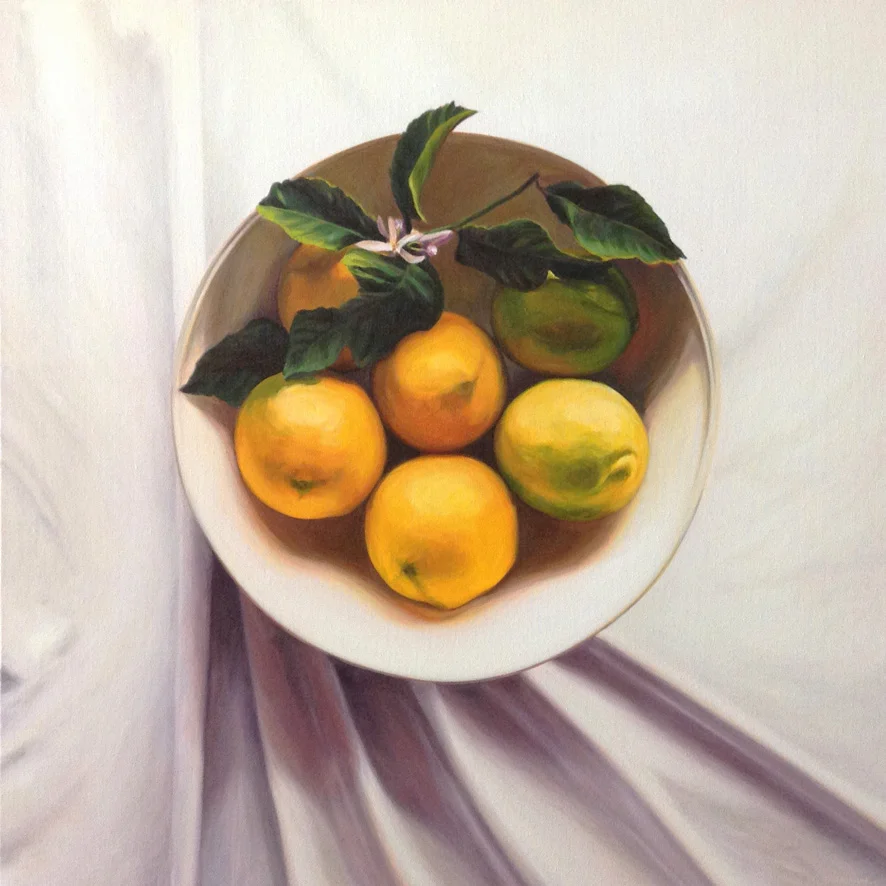 Autumn Lemons   Oil on Canvas, 84cm x 84cm