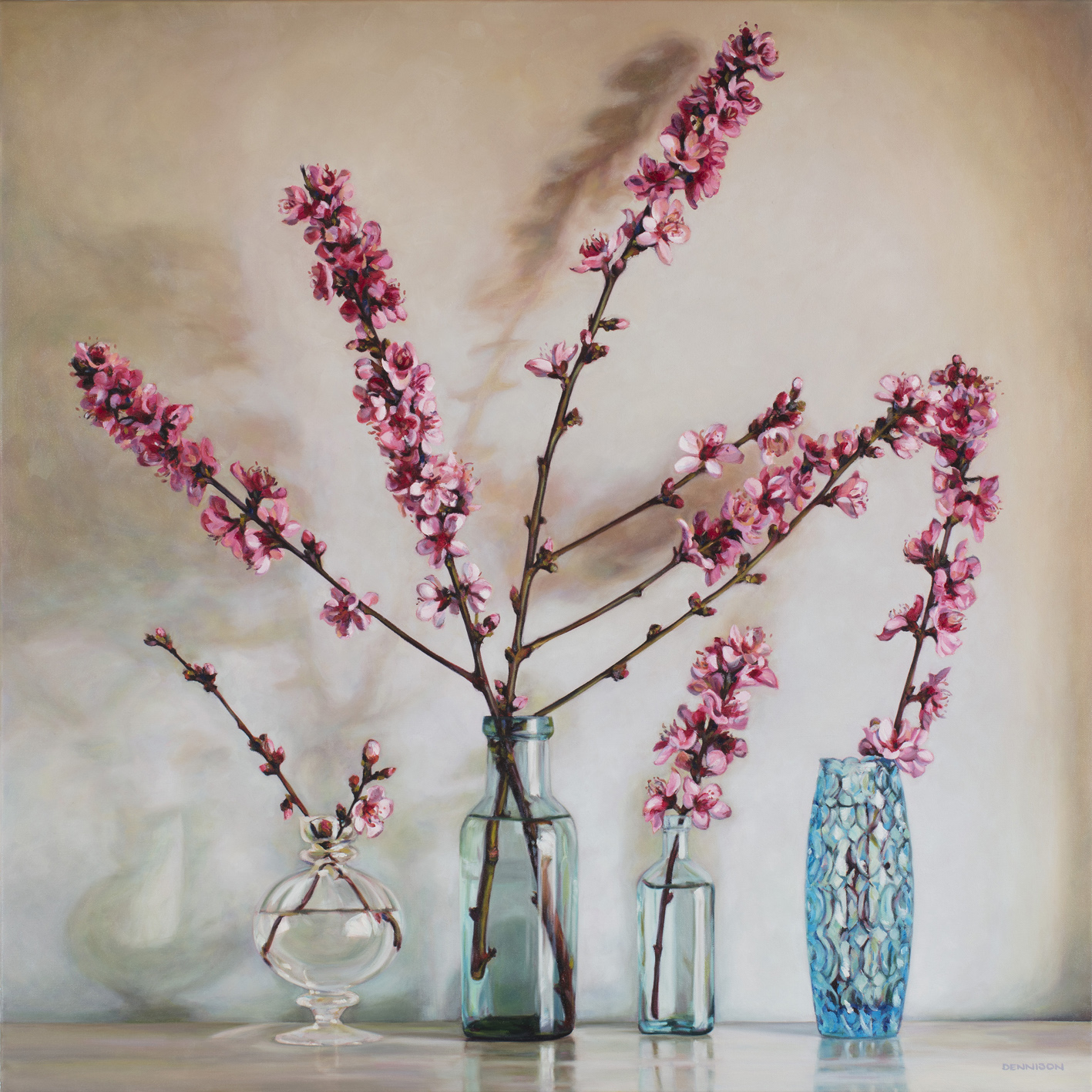 Peach Blossom   Oil on Canvas, 101cm x 101cm