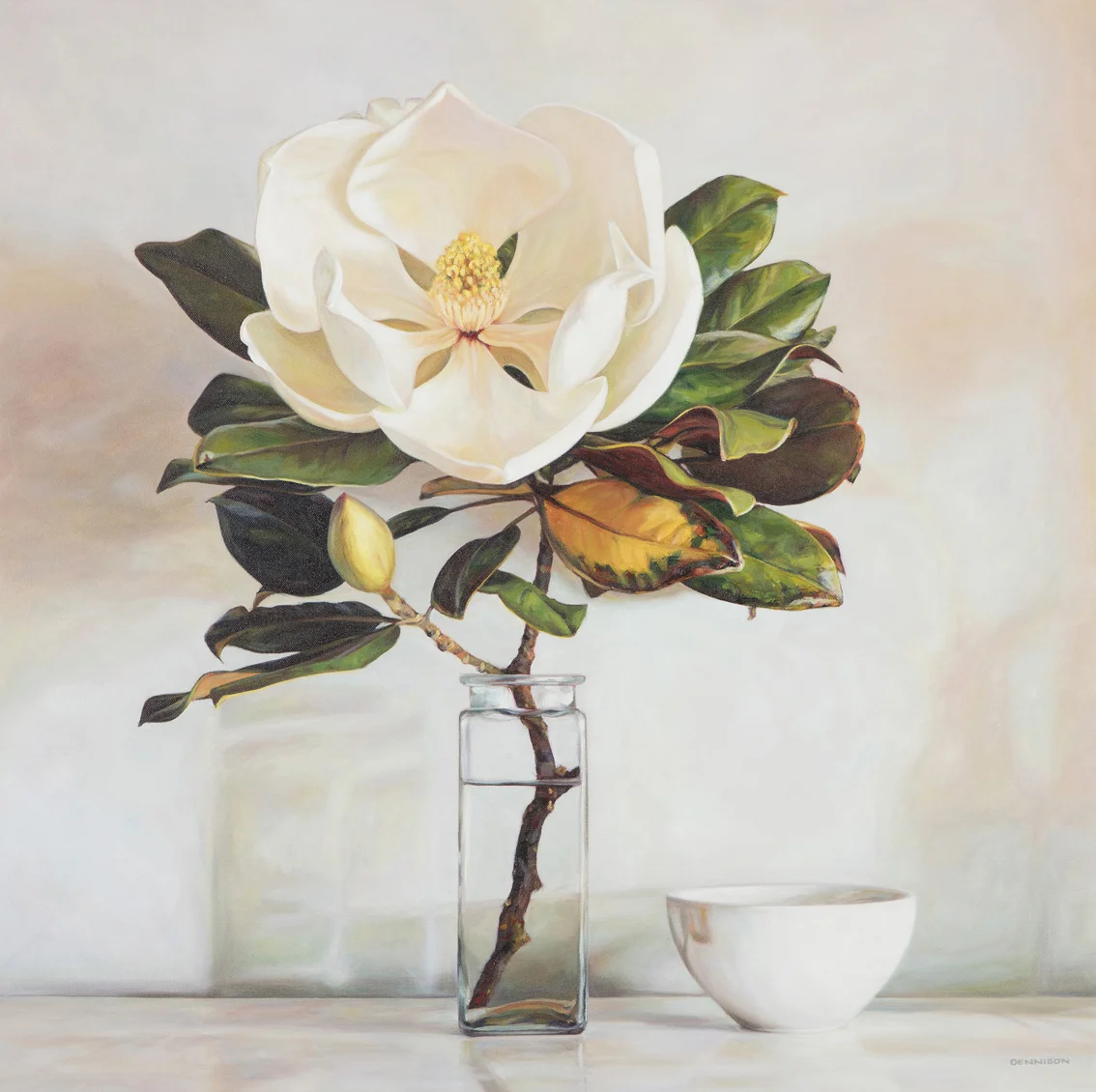 Magnolia from my Sister Oil on Canvas, 84cm x 84cm