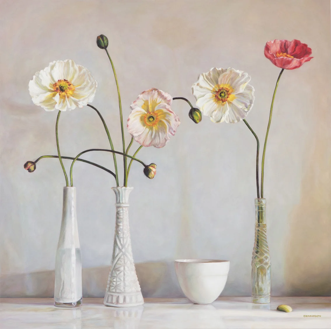 Interlacing PoppiesOil on Canvas, 84cm x 84cm