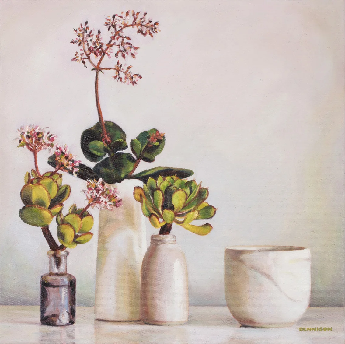 Succulents from the GardenOil on Canvas, 51cm x 51cm