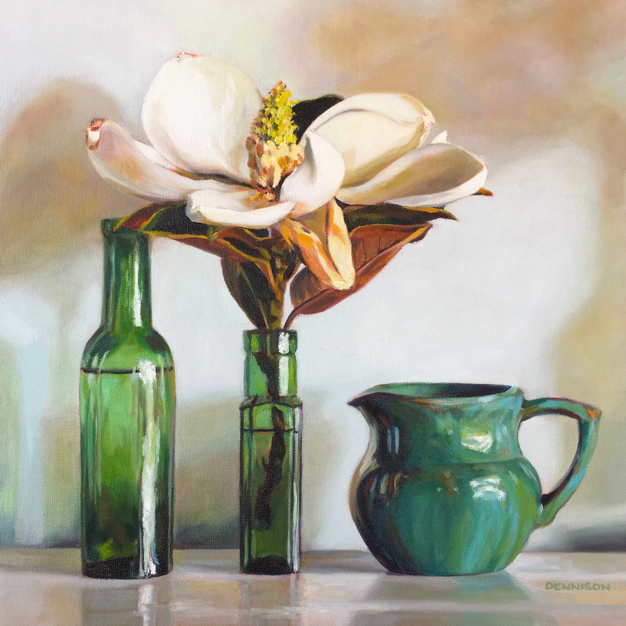 Green Still Life III   Oil on Canvas, 36cm x 36cm