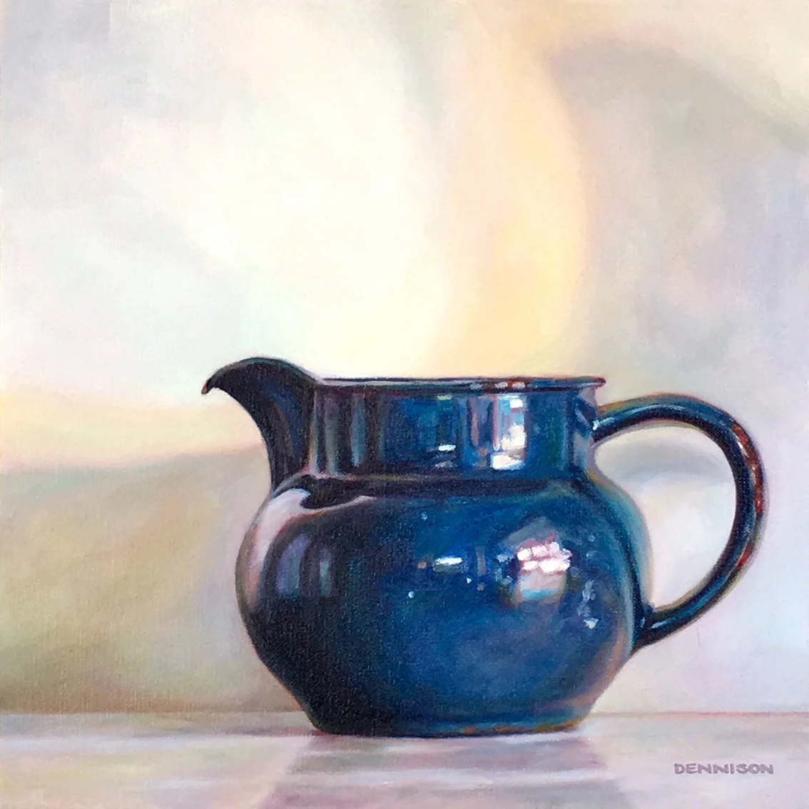 Blue Enamel JugOil on Canvas, 35.5cm x 35.5cm