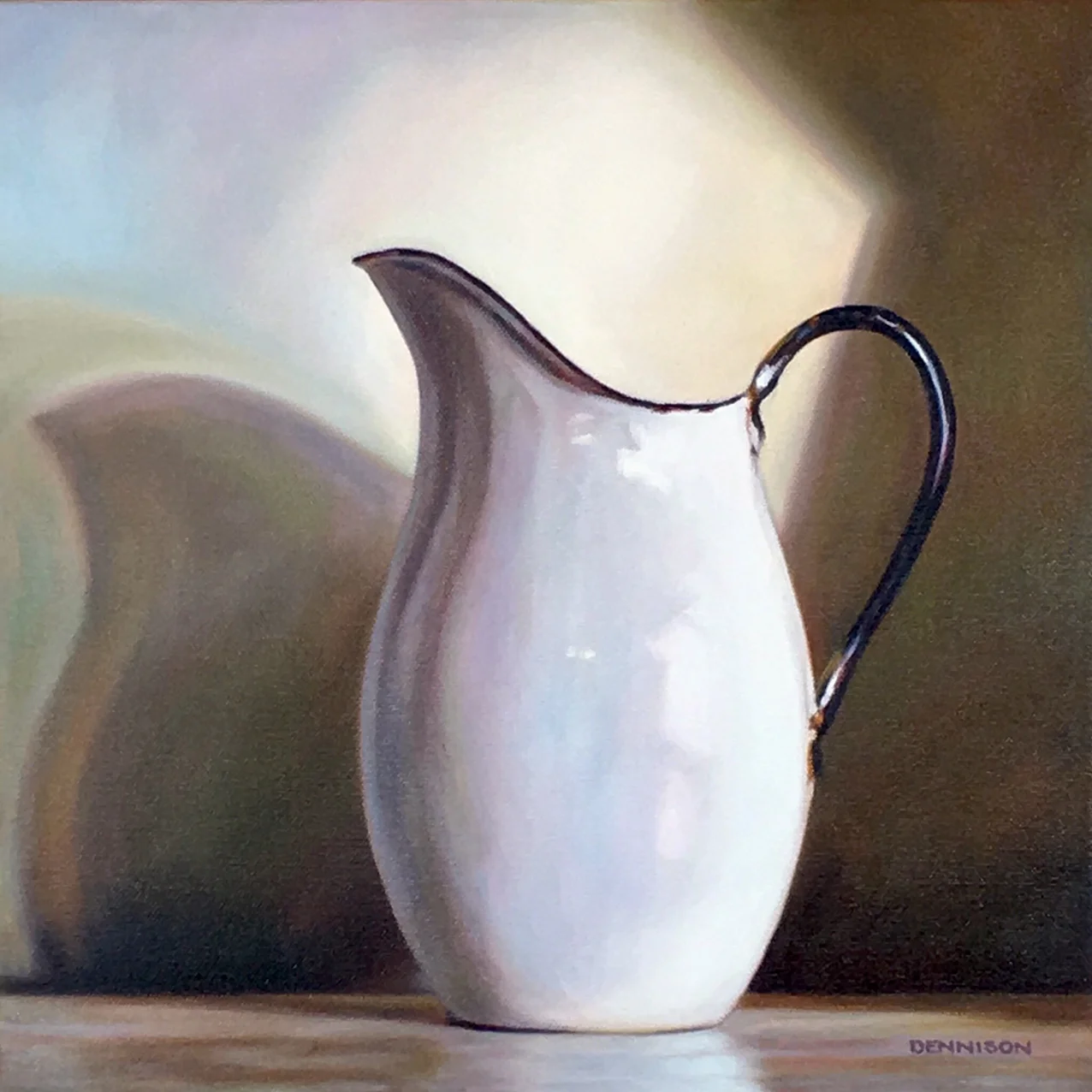 White Enamel JugOil on Canvas, 35.5cm x 35.5cm