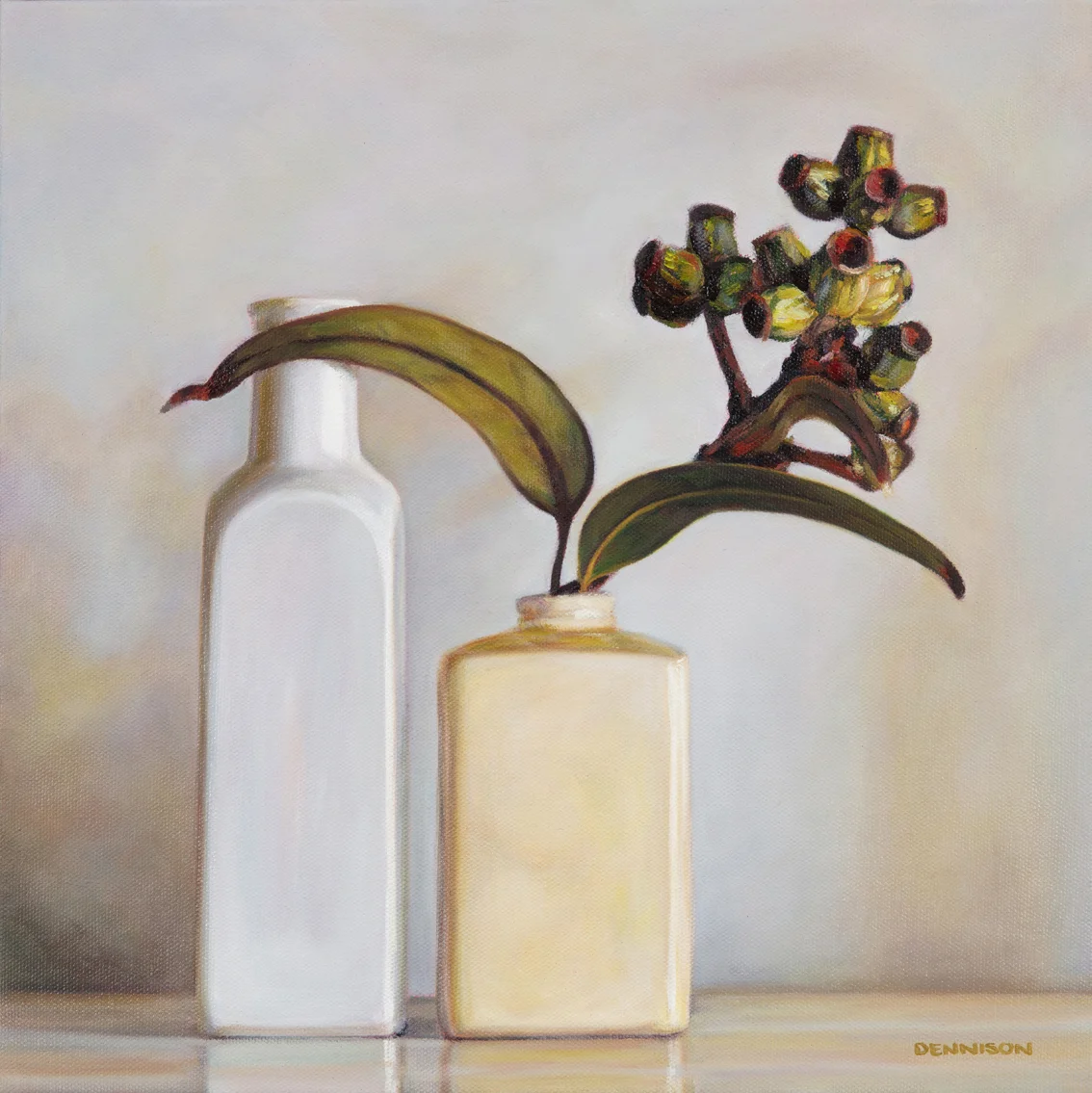 Gumnuts   Oil on Canvas, 35.5 x 35.5cm