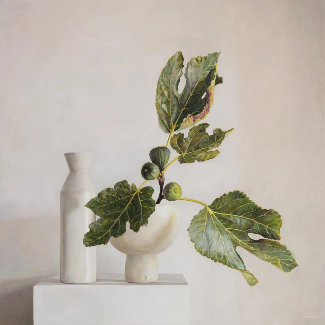 Still Life with Figs Oil on Canvas, 85 x 85cm, $3250