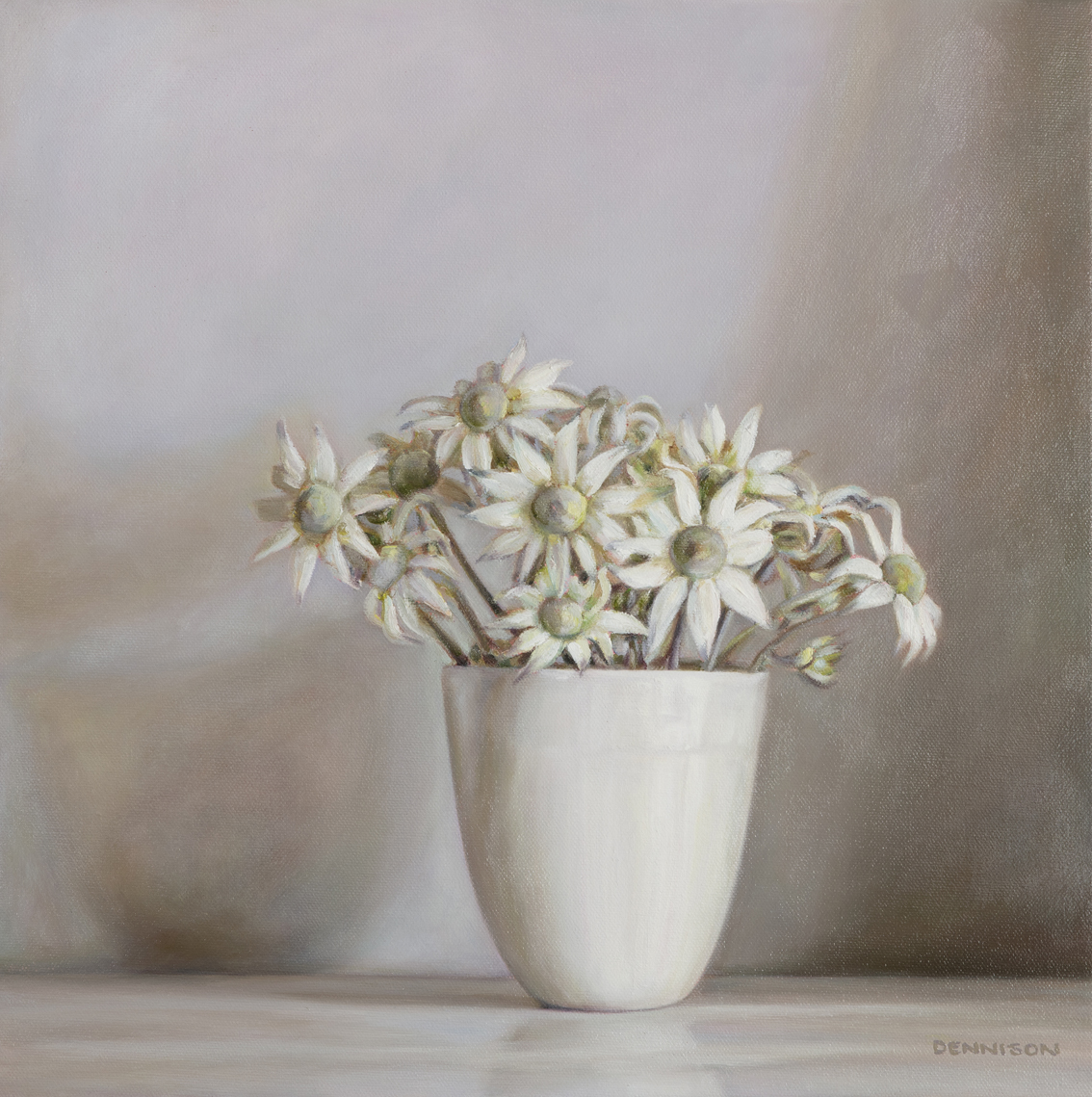 Flannel Flowers Oil on Canvas, 40 x 40cm, $1300