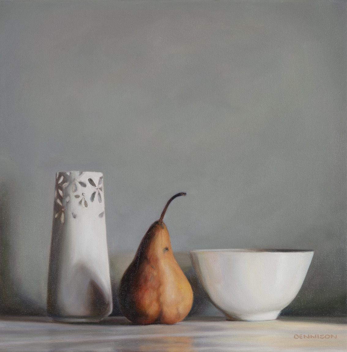 A Pear Inbetween Oil on Canvas, 35 x 35cm, $1100