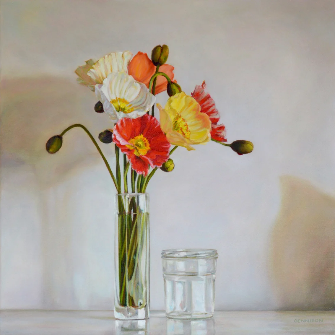 Still Life with Poppies Oil on Canvas, 50 x 50cm