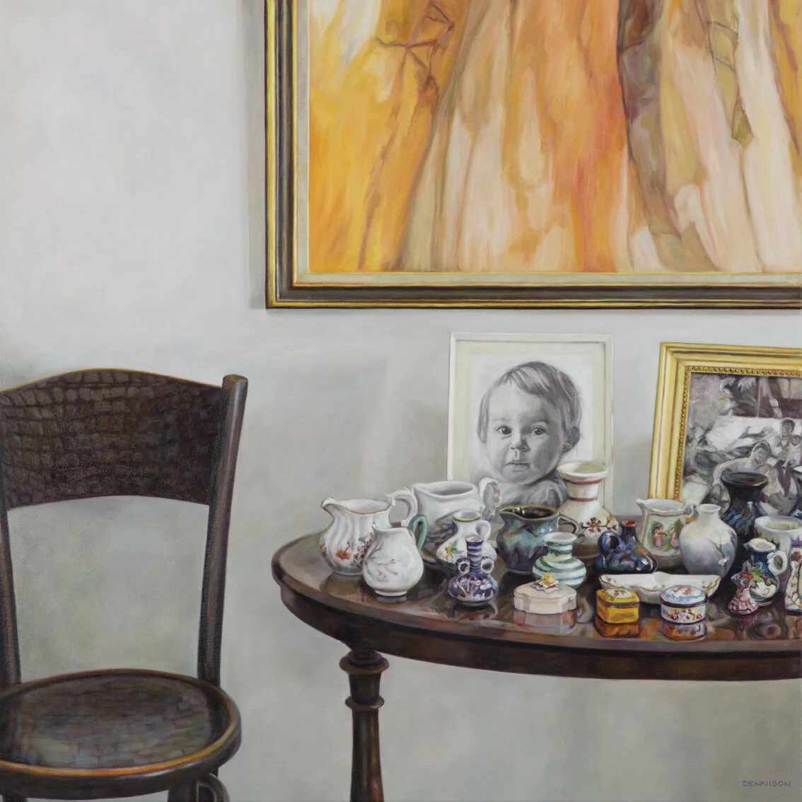 Memory Table   Oil on Canvas, framed, 85 x 85cm, $3500