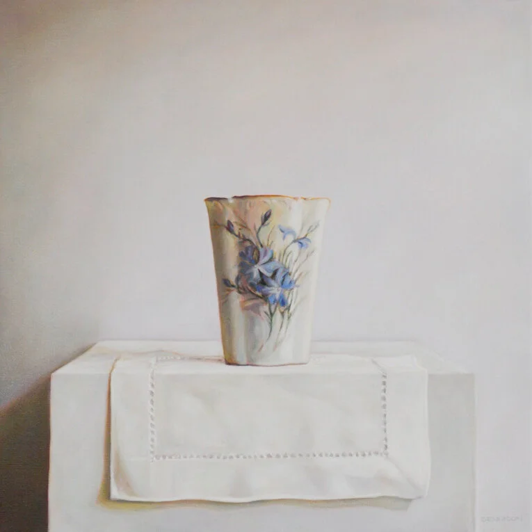 Leschenaultia Vase   Oil on Canvas, 50 x 50cm, SOLD