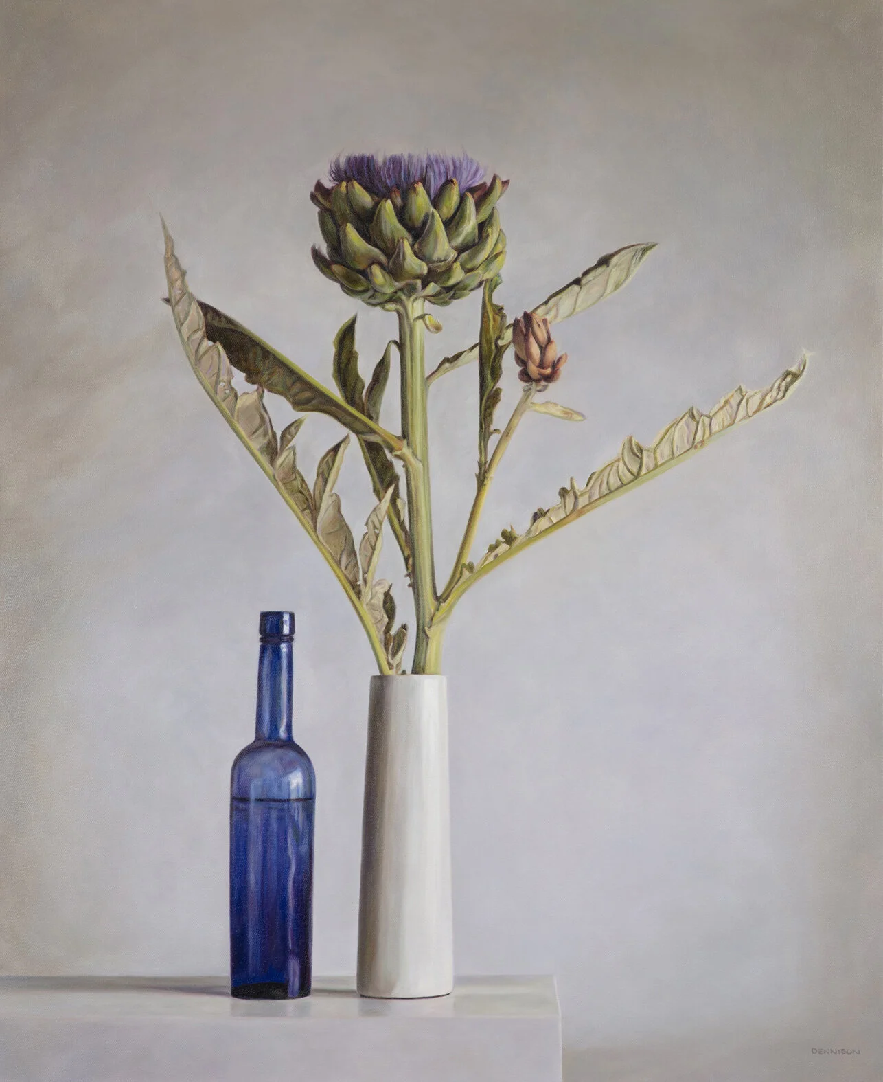 Artichoke and Blue BottleOil on Canvas, 110 x 90cm, SOLD