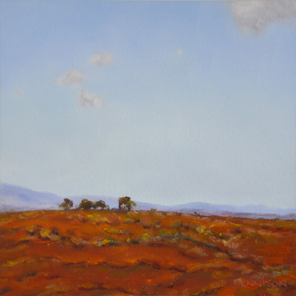 Flinders Ranges 12Oil on Paper, framed, 15.9 x 15.9cm, SOLD