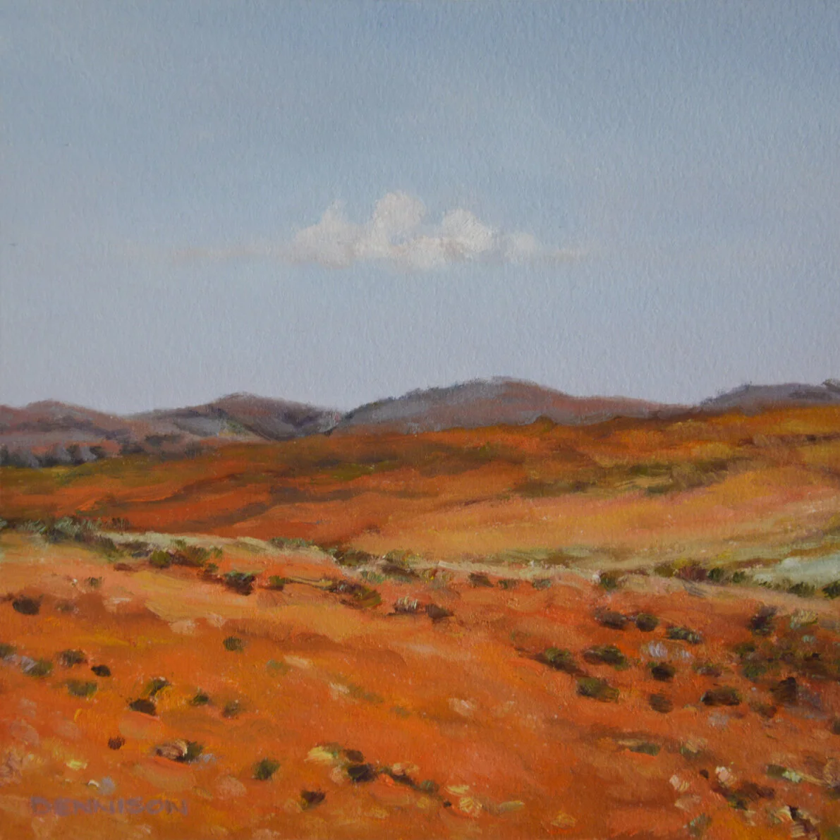 Flinders Ranges 16Oil on Paper, framed, 15.9 x 15.9cm, SOLD