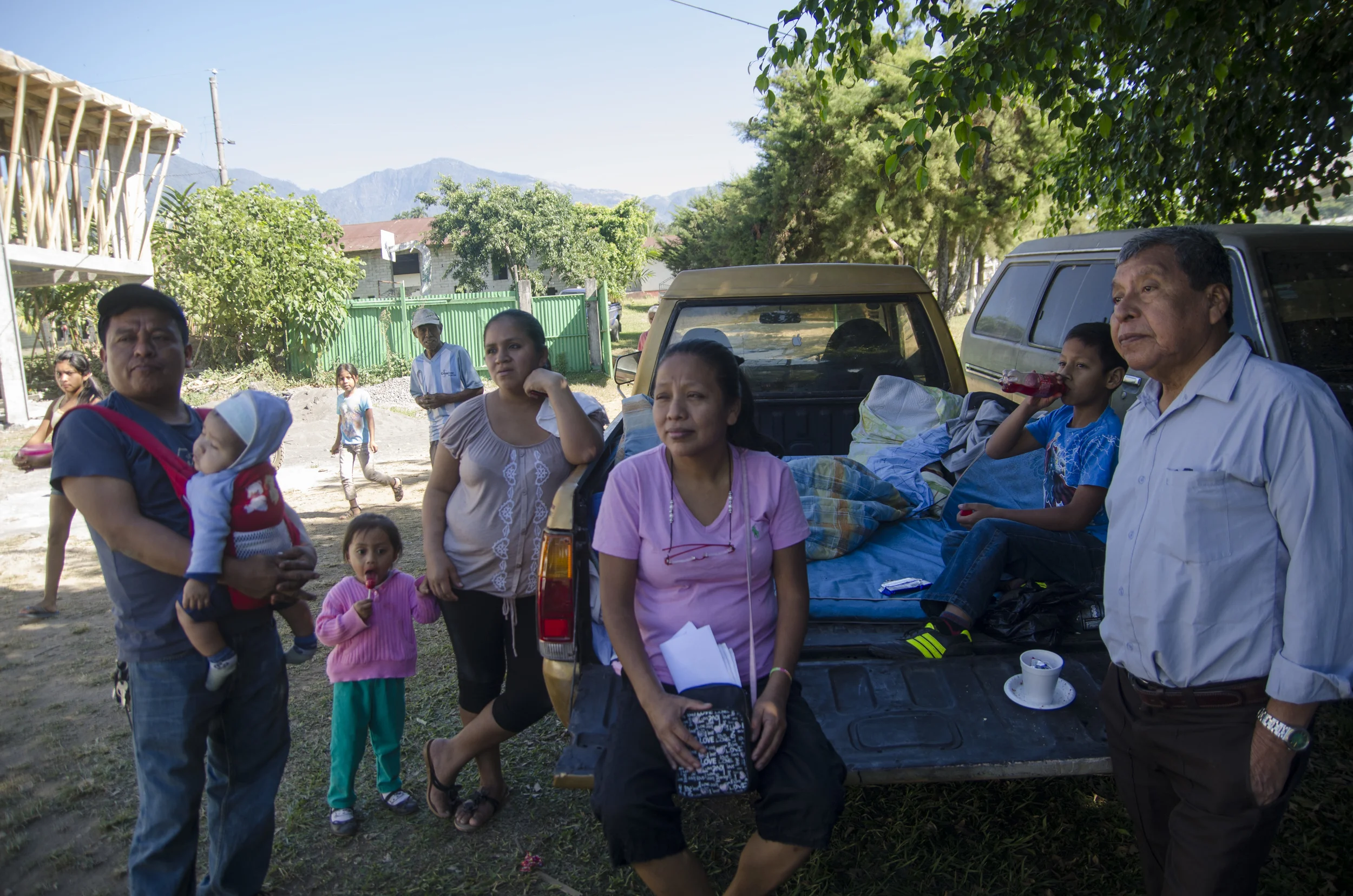  Florinda Garcia’s family waits for her during her surgery. Fifteen of her family members travelled to the clinic in a borrowed pickup truck to support her during the procedure and the two days she spent recovering from the operation.    