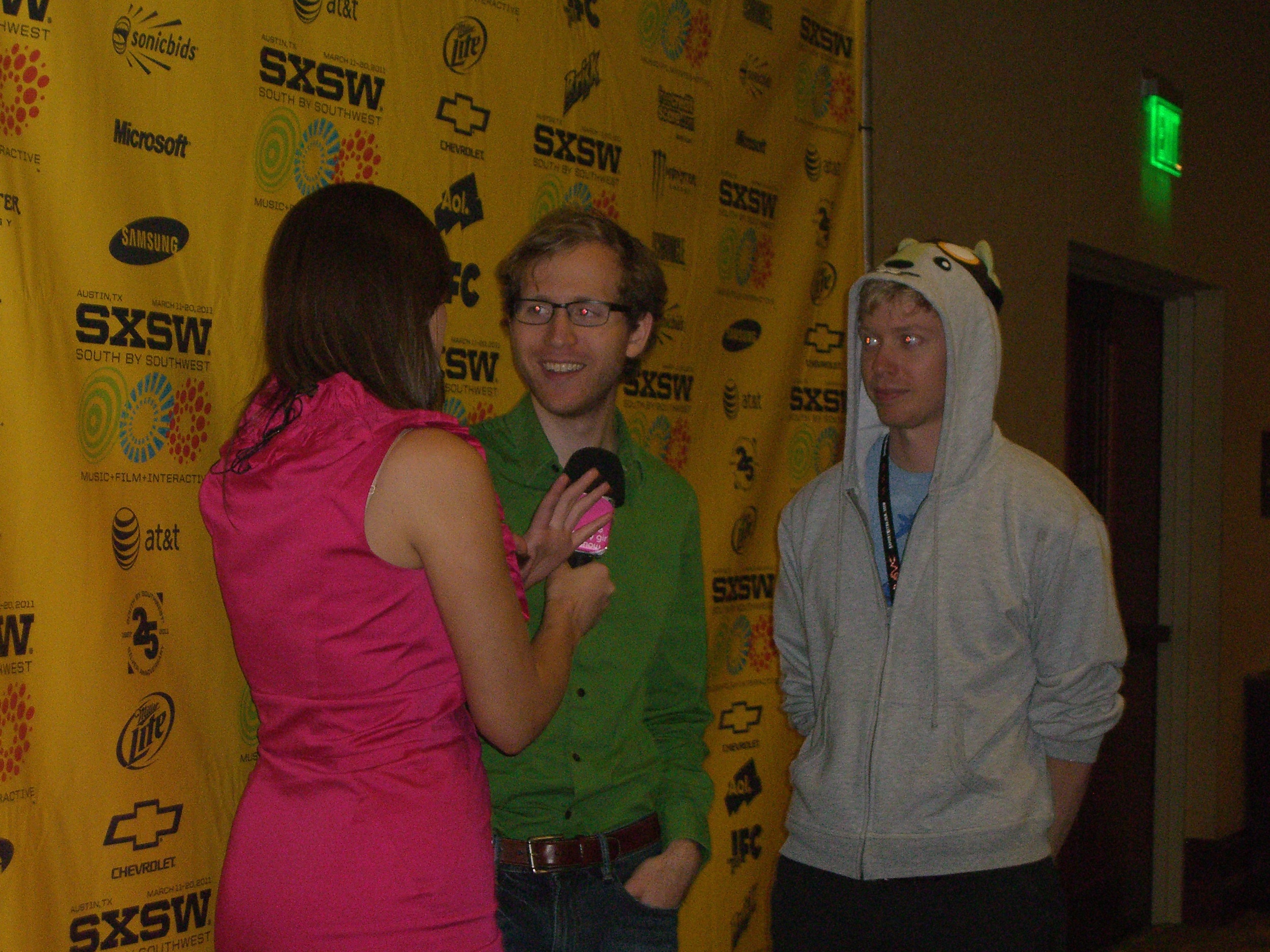 A young entrepreneur being interviewed from Hipmunk (Ashton Kutcher invested in them).
