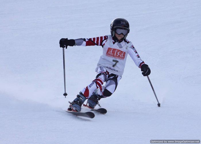 Olly on his way to his winning