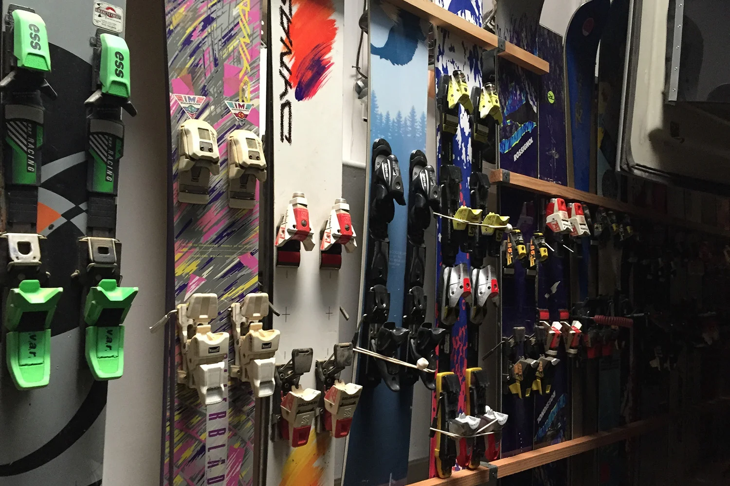 A portion of his mono board collection.