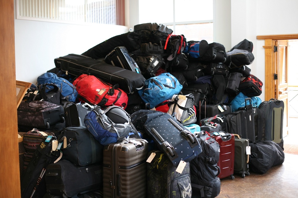 Mountain of Baggage in Ushuaia