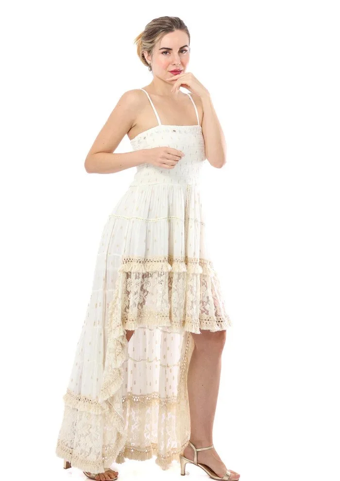 2038 Vestido Mujer ibicenco largo