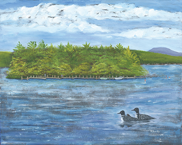 Church Island with Loons