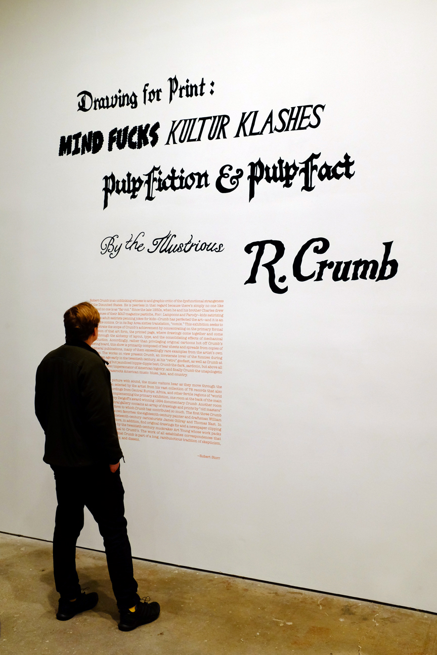 New sign painting up for Robert Crumb exhibition the David Zwirner Gallery. — Seamus Liam O'Brien Studios