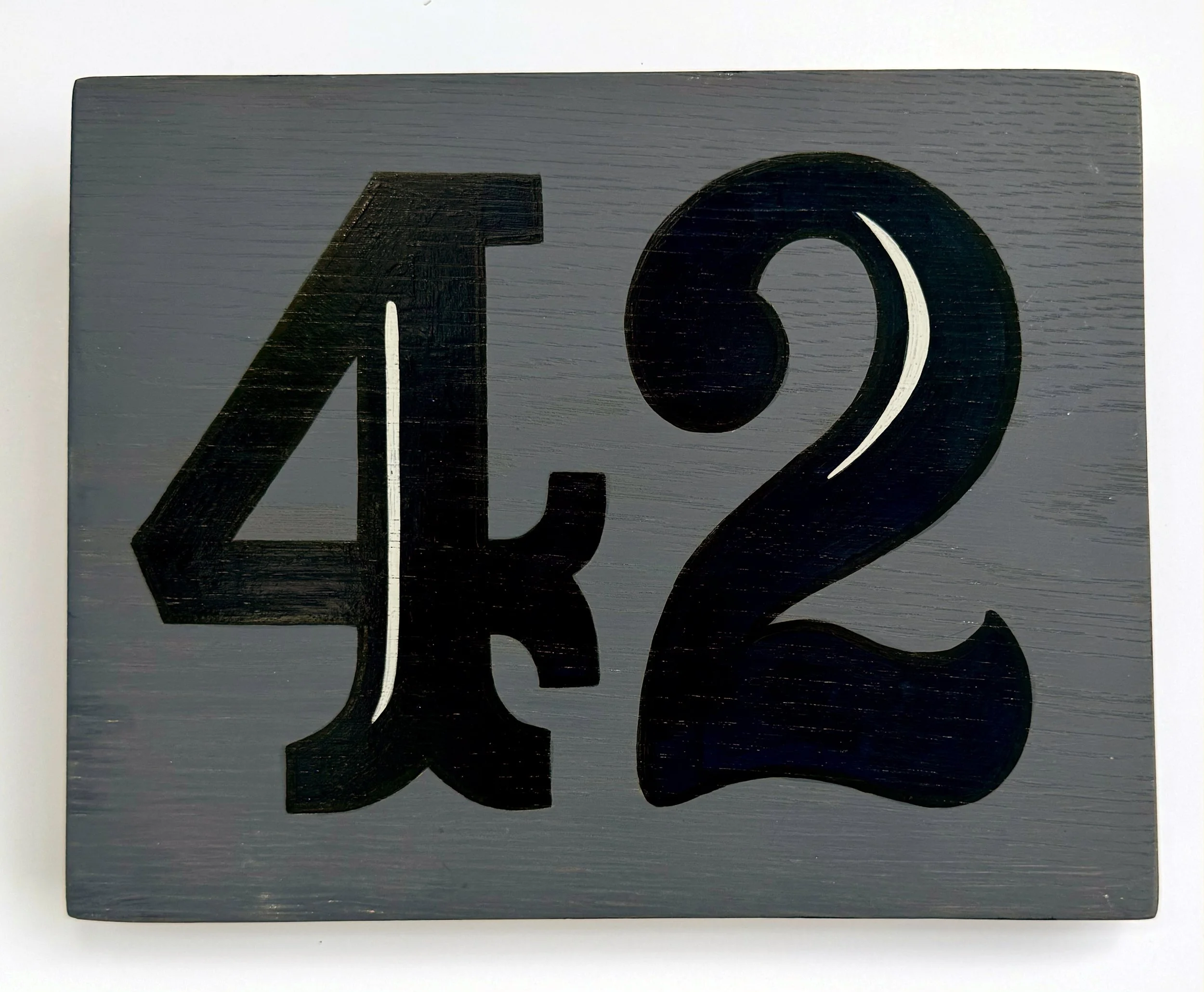 New sign painting on a piece of oak - 42
