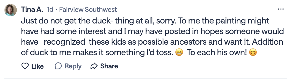 Negative comment about Seamus Liam O'Brien artwork by Tina A.