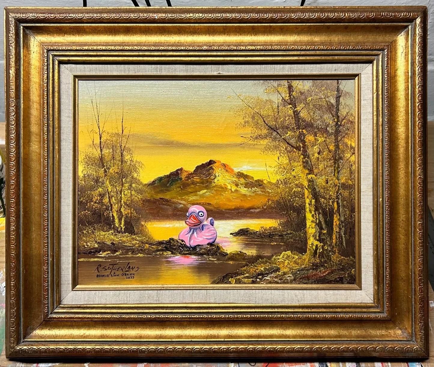 Finished collaborative painting by R. Sutherland and Seamus Liam O'Brien