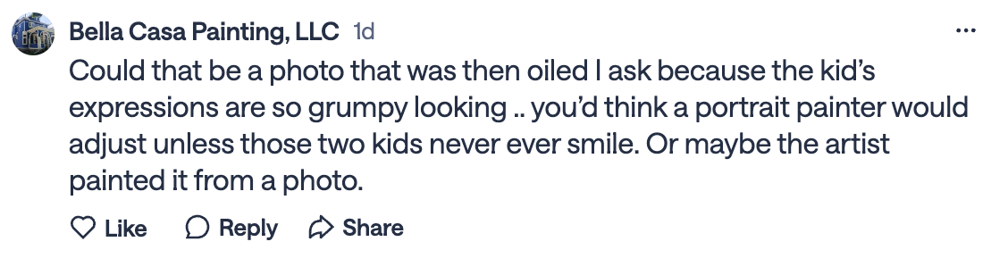 Comment about Seamus Liam O'Brien artwork by Bella Casa Painting, LLC