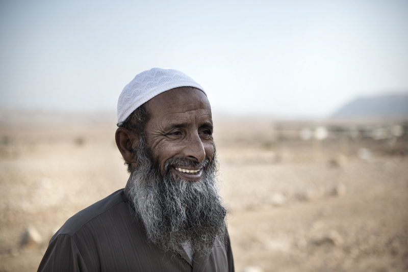 Musa the director of the cooperative who provide 100 families with solar panels. Bedouin village of Al Roshan; Jordan Valley.