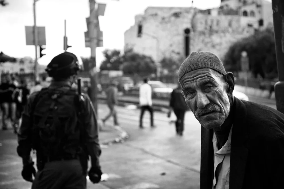  A moment of clashes between Israeli Police and Palestinian during a Palestinian demonstration at Damascus Gate in Jerusalem. 