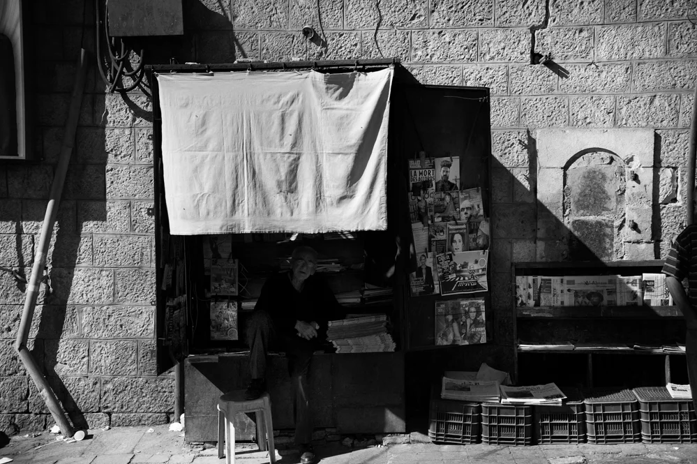  Newspaper seller. Jerusalem. 