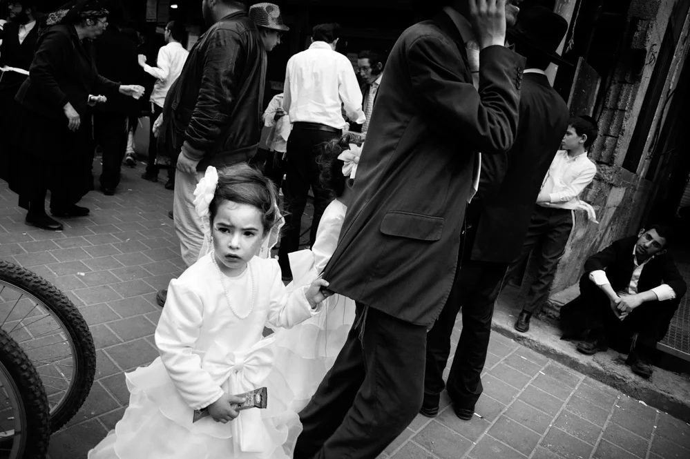  Celebration of Purim in Bnei Brak. 