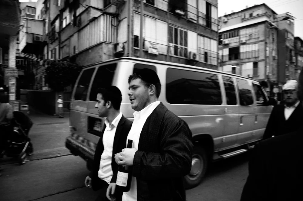  Celebration of Purim in Bnei Brak. 