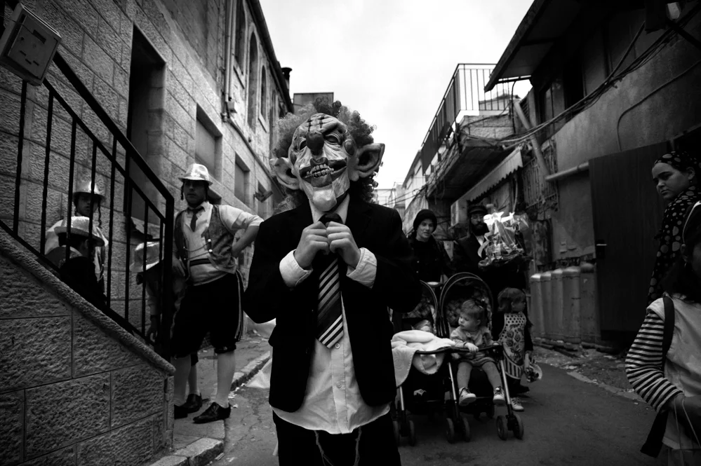  lebration of Purim in Mea SHearim; Jerusalem 