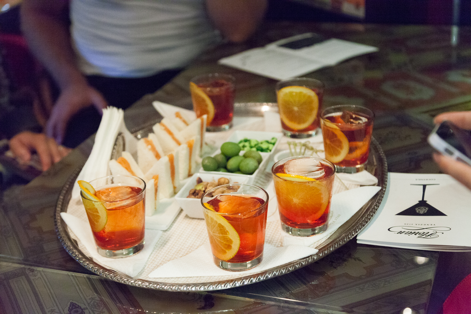 Spiced negroni at Caffe Florian on our Craft Cocktail Aperitivo Tour in Florence