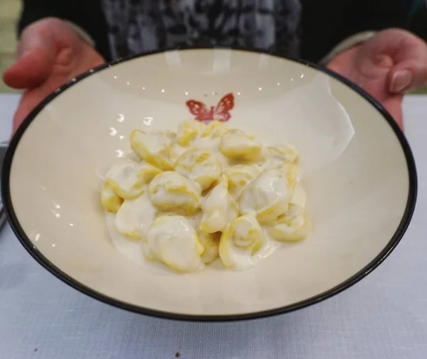 Massimo Bottura's tortellini at Gucci Cafe