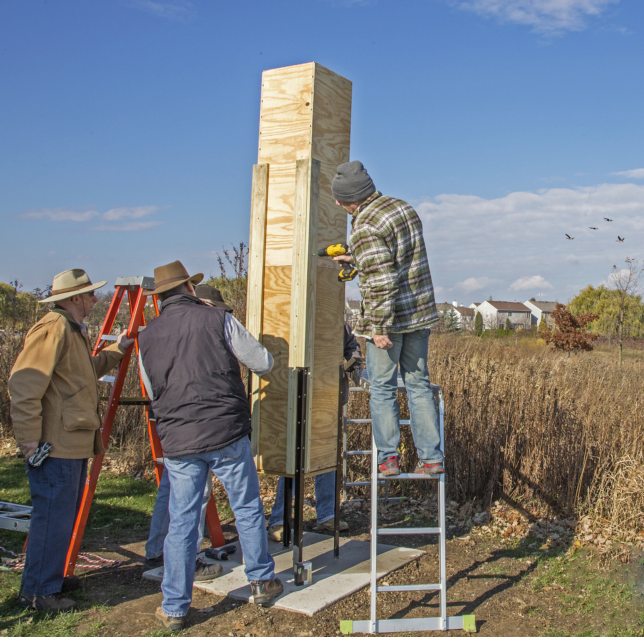 Chimney Swift tower installation