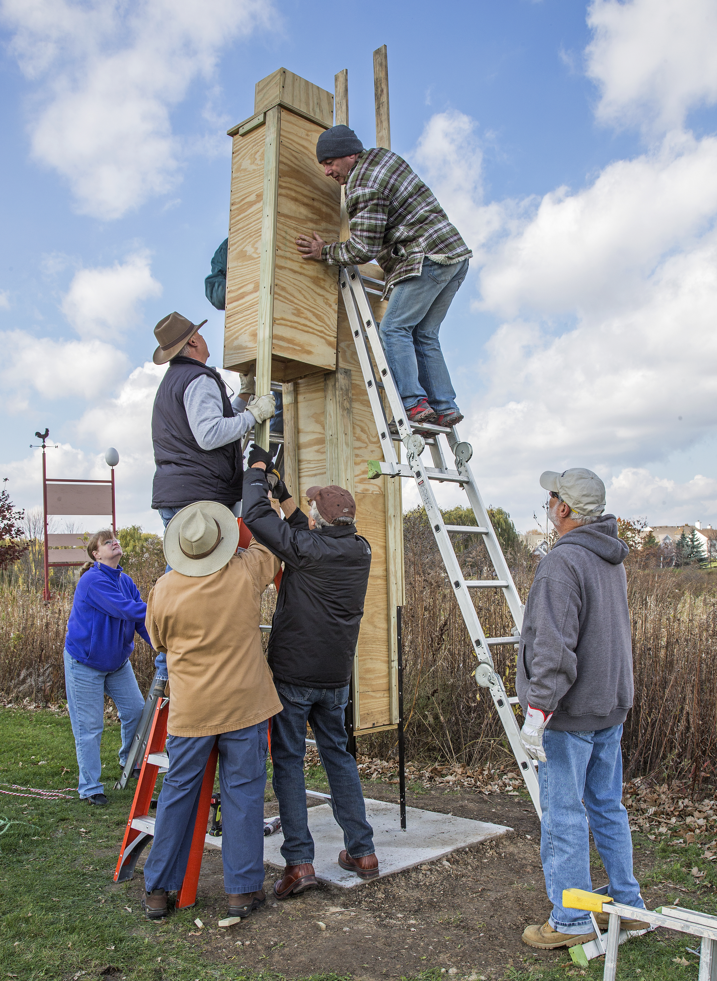 Chimney Swift tower installation