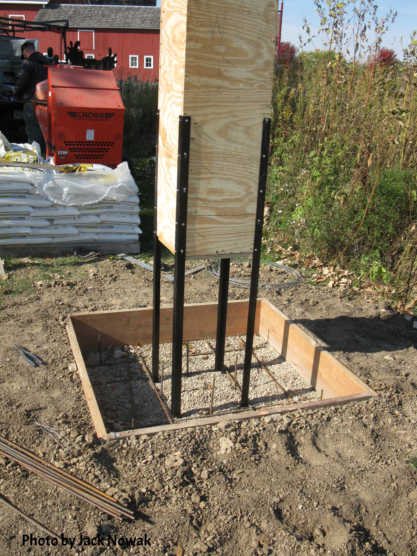 Chimney Swift tower base installation