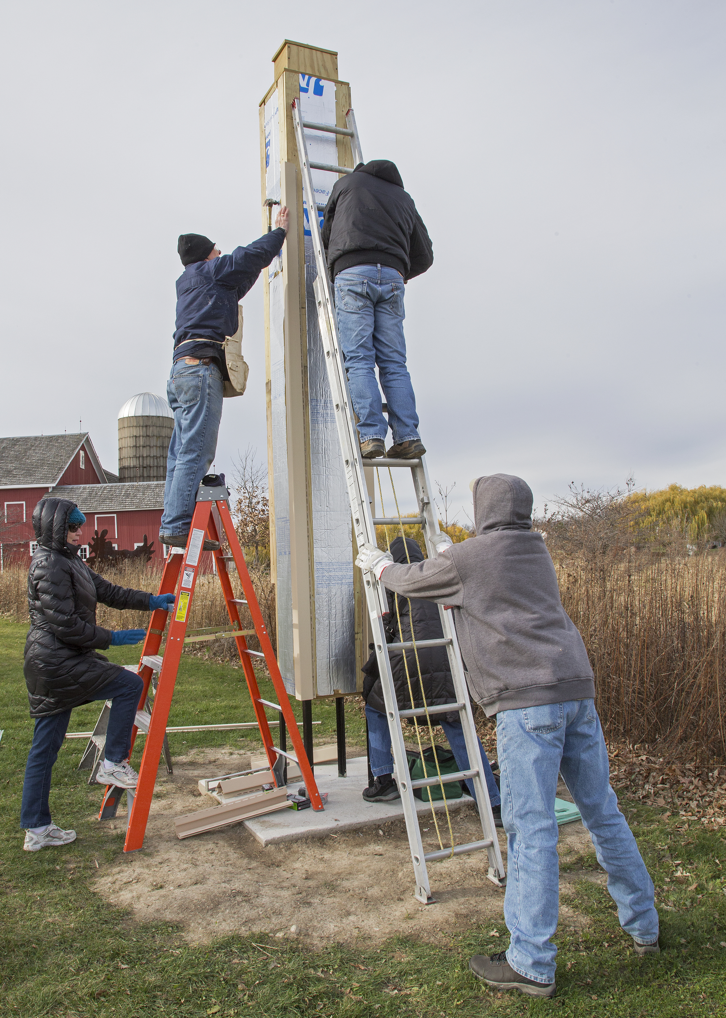 Chimney Swift tower siding installation