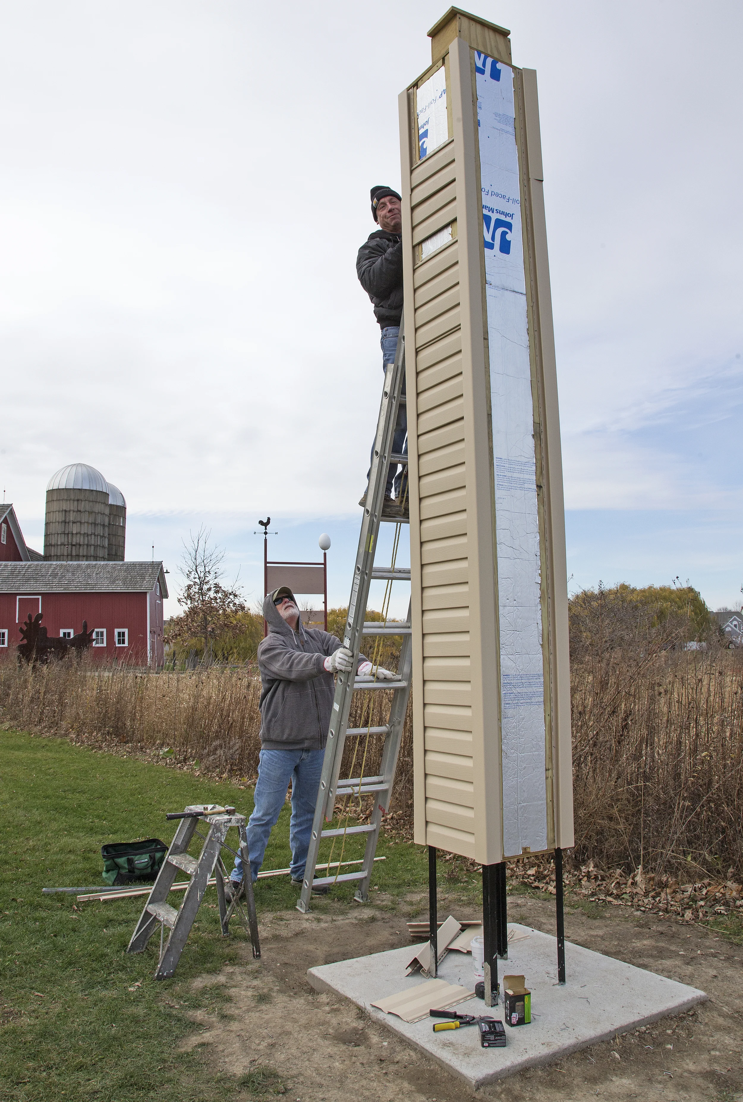 Chimney Swift tower siding installation