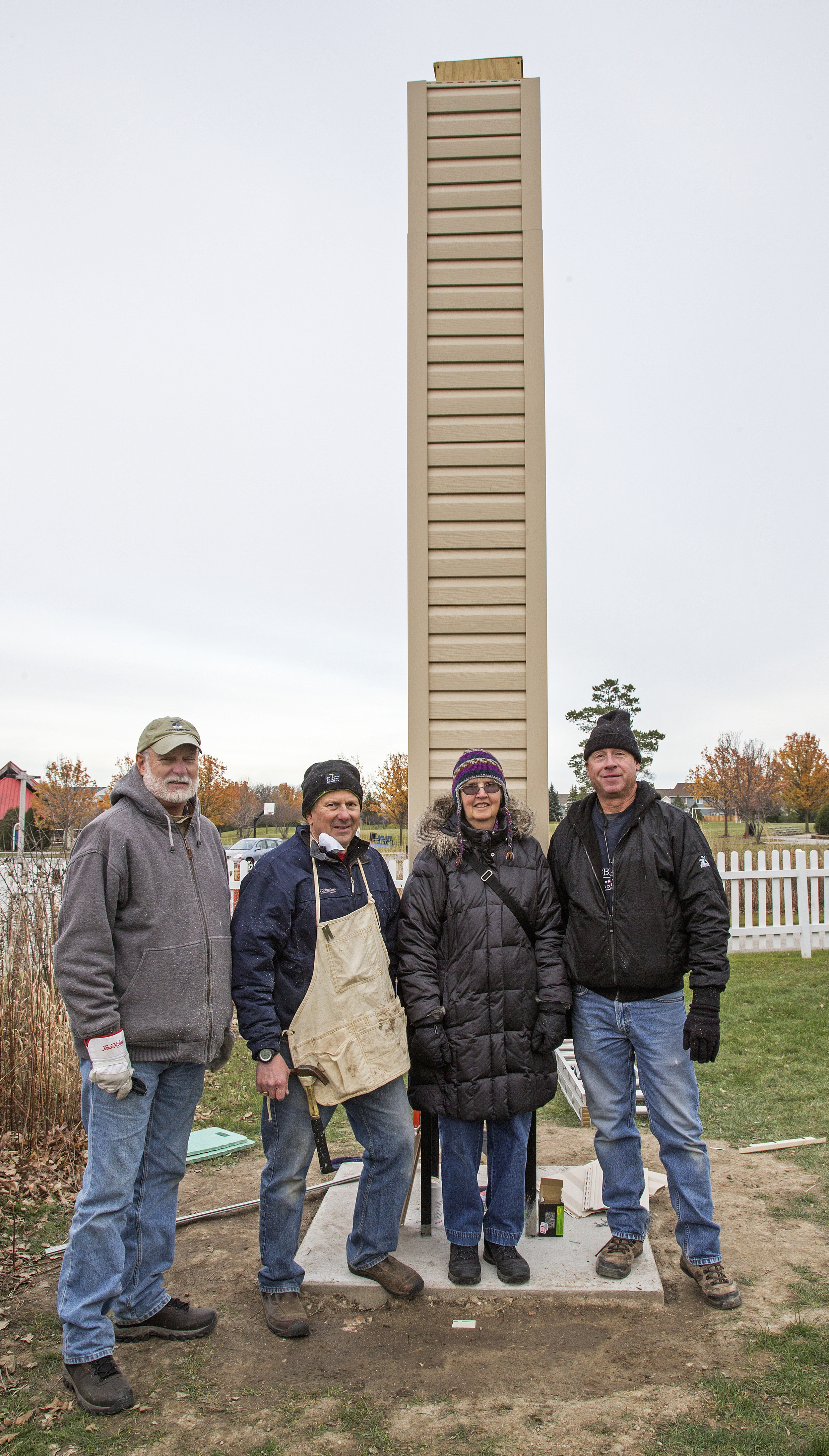 Chimney Swift tower siding installation