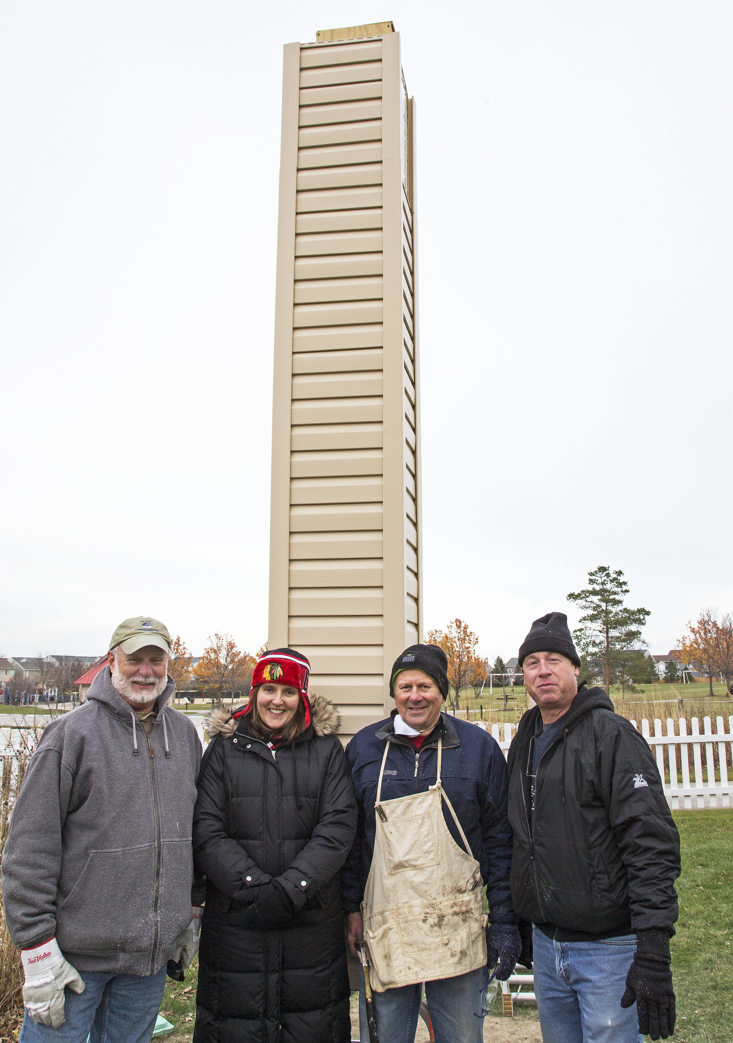 Chimney Swift tower siding installation
