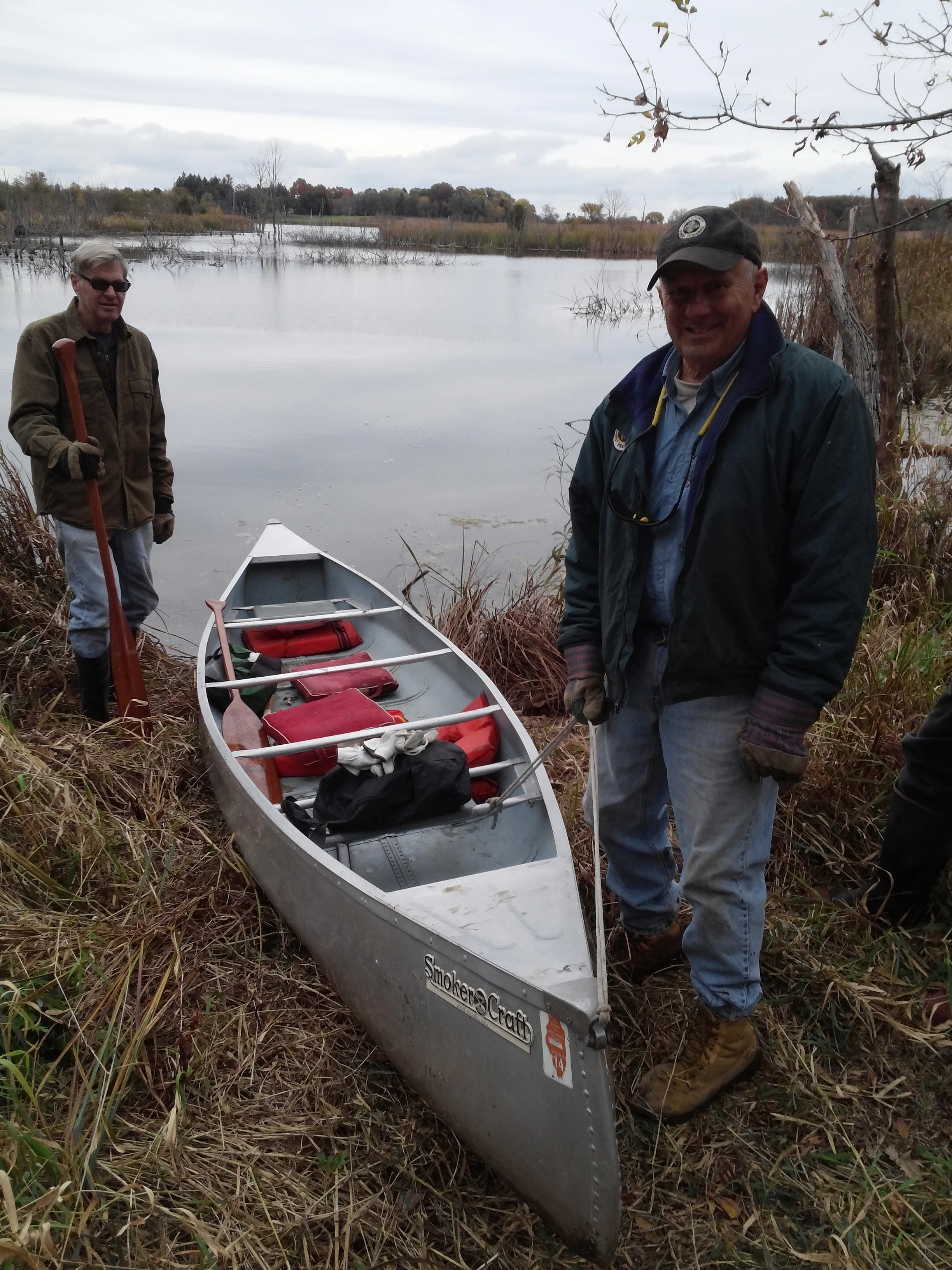 Heron platform installation at Almond Marsh